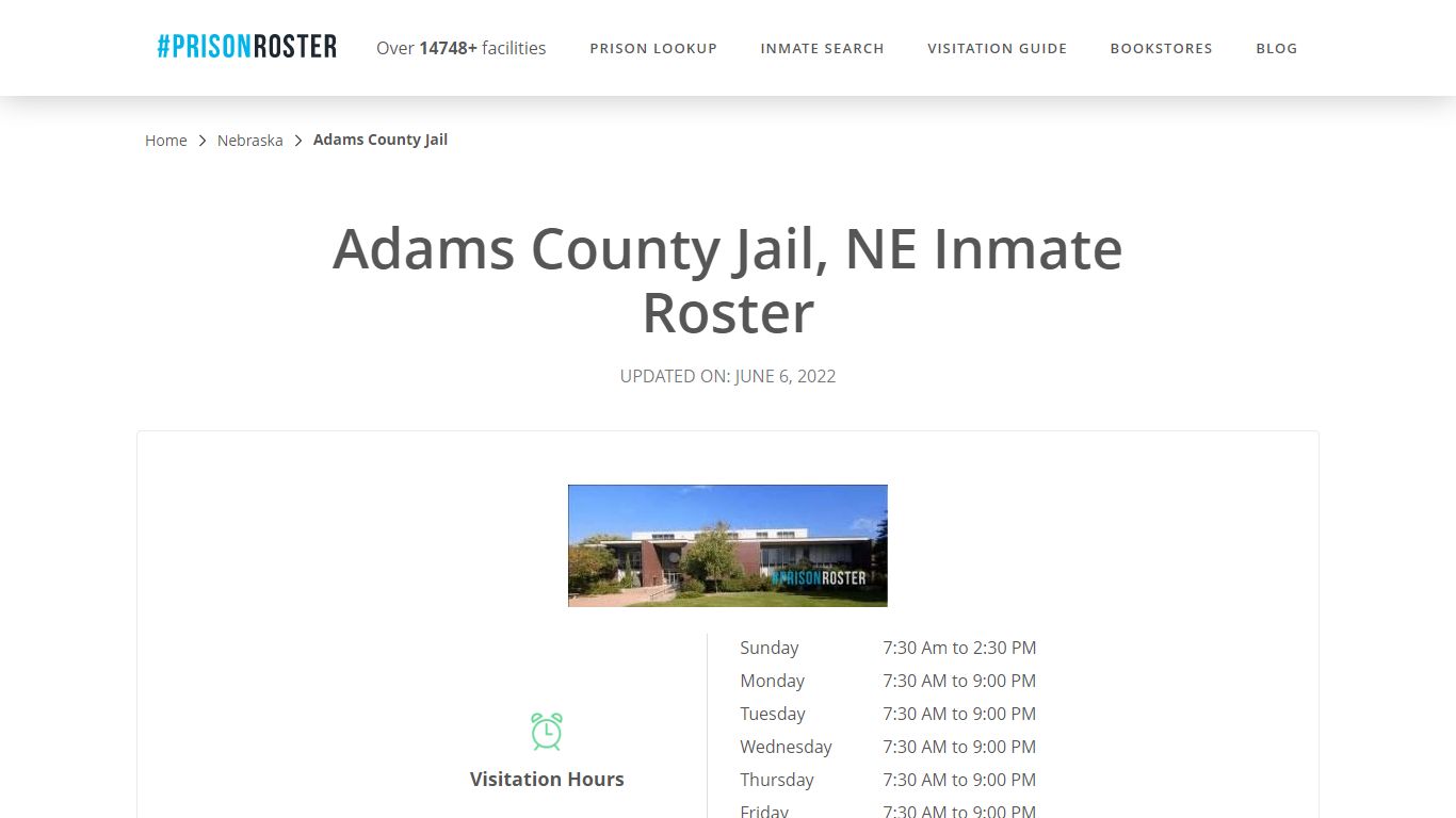 Adams County Jail, NE Inmate Roster - Prisonroster